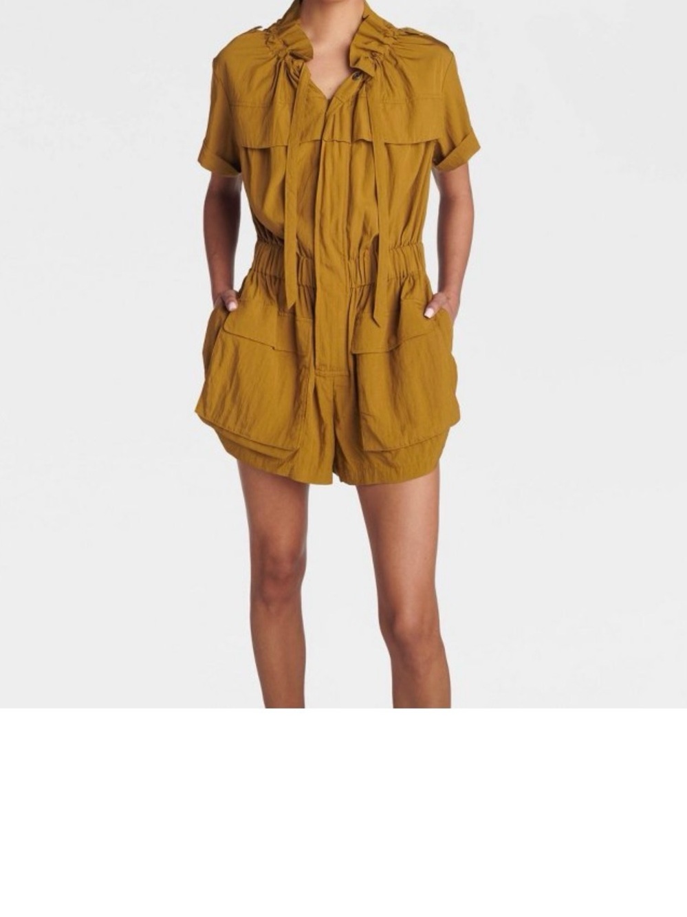 KBB by Kahlana Utility Romper in green